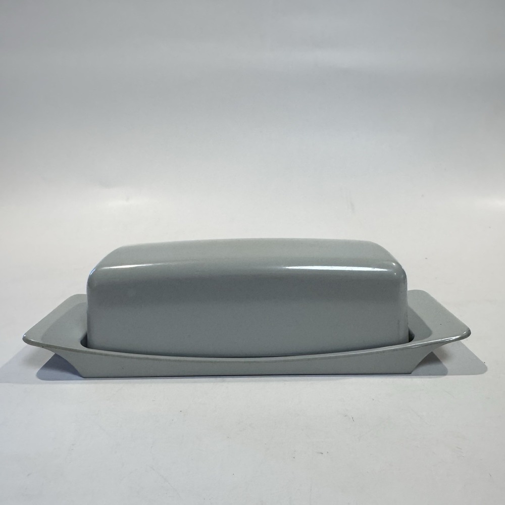 Vintage Watertown Lifetime Ware Grey Melamine 2 pc Butter Dish 1 Stick USA